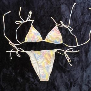LA Hearts Tie-Dye Bikini set